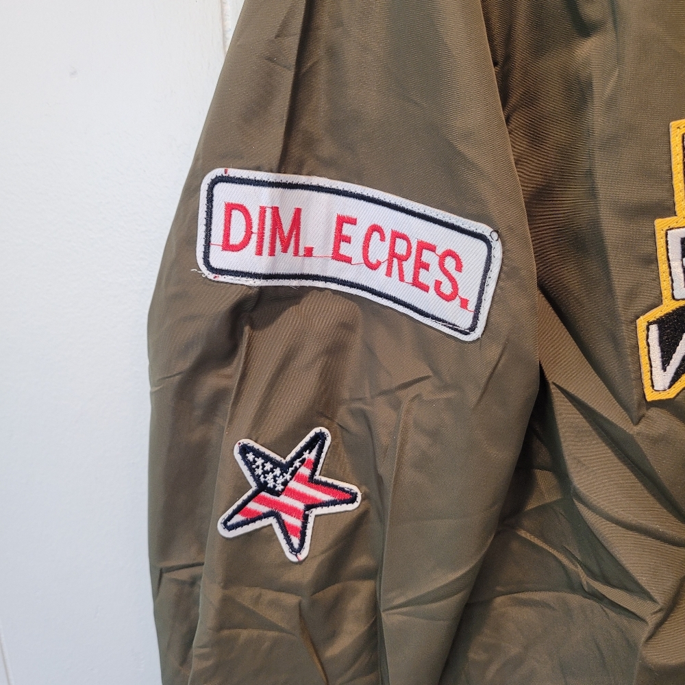 NWT Army Green Bomber Jacket 3/4 Length - Picture 6 of 8